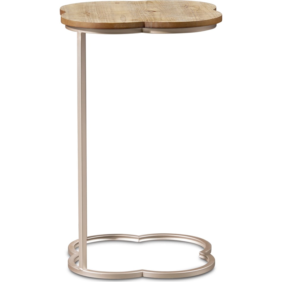 clover light brown chairside table   