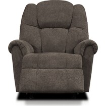 clyde dark brown manual recliner   