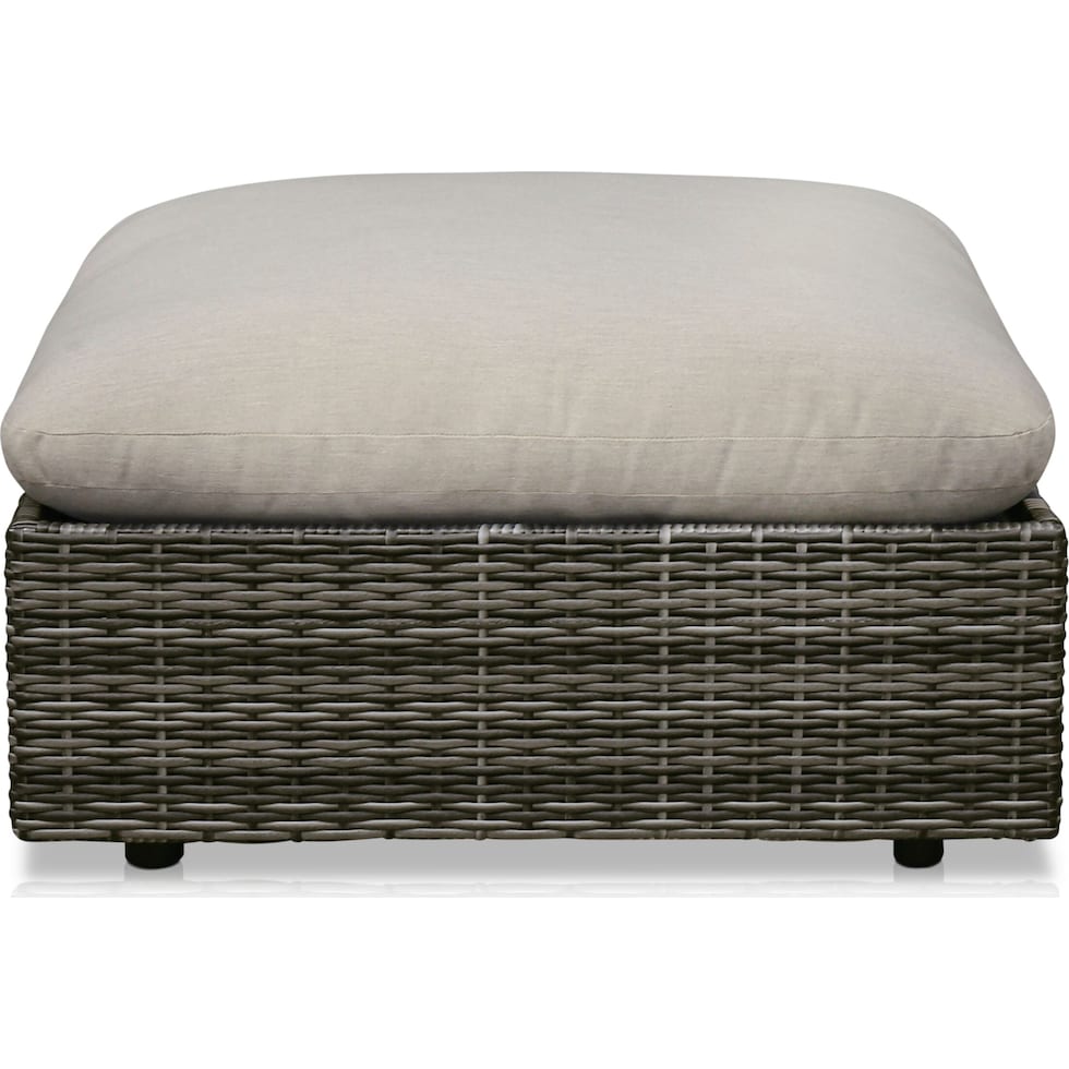 coastline gray outdoor ottoman   