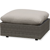 coastline gray outdoor ottoman   