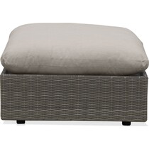 coastline gray outdoor ottoman   