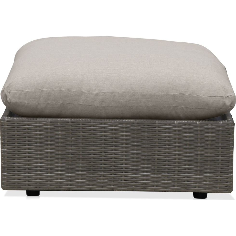 coastline gray outdoor ottoman   