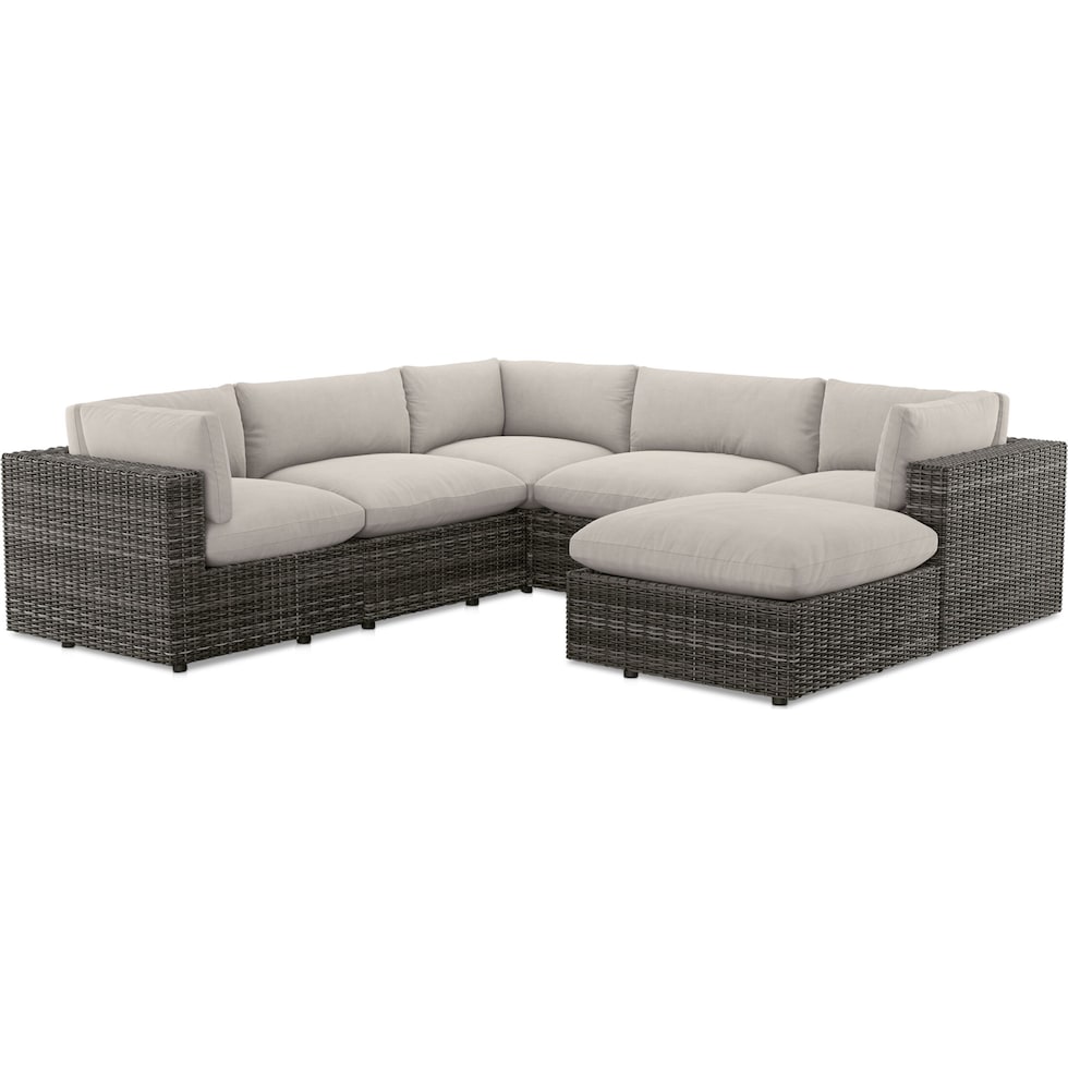 coastline gray outdoor sectional set   