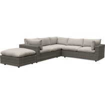 coastline gray outdoor sectional set   