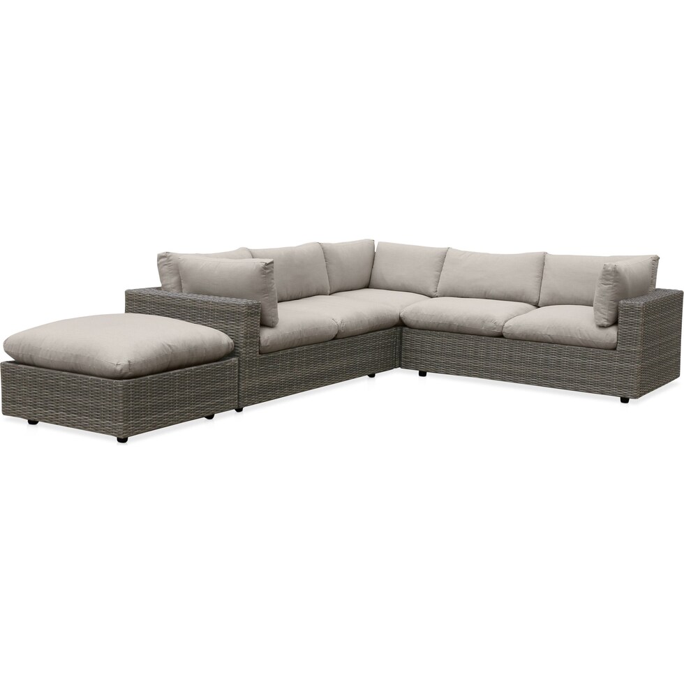 coastline gray outdoor sectional set   