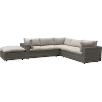 coastline gray outdoor sectional set   