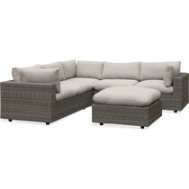 coastline gray outdoor sectional set   
