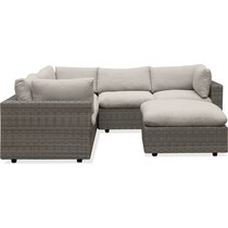 coastline gray outdoor sectional set   