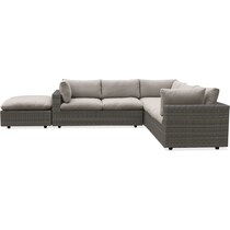 coastline gray outdoor sectional set   