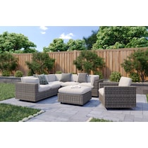coastline gray outdoor sectional set   