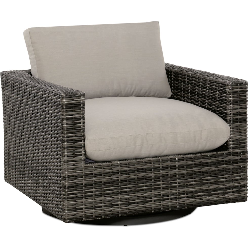 coastline gray outdoor swivel rocker   