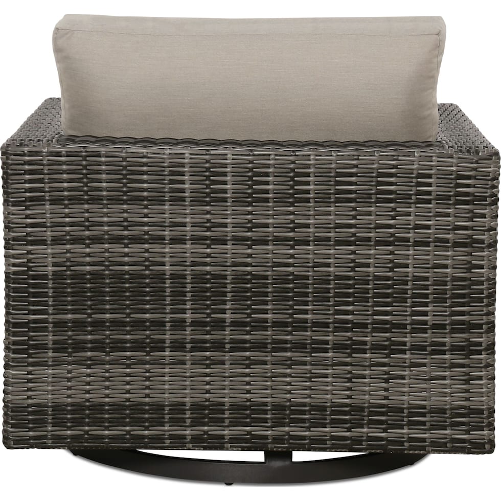 coastline gray outdoor swivel rocker   