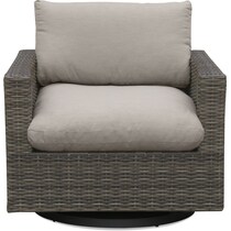 coastline gray outdoor swivel rocker   