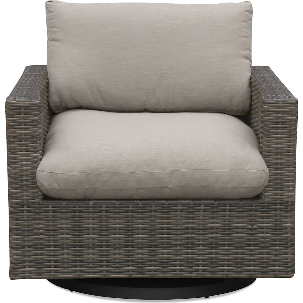 coastline gray outdoor swivel rocker   