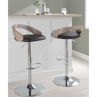 Cocina Set of 2 Adjustable Swivel Bar Stools