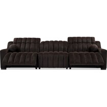 coco dark brown  pc power reclining sofa   