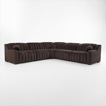 coco dark brown sectional   