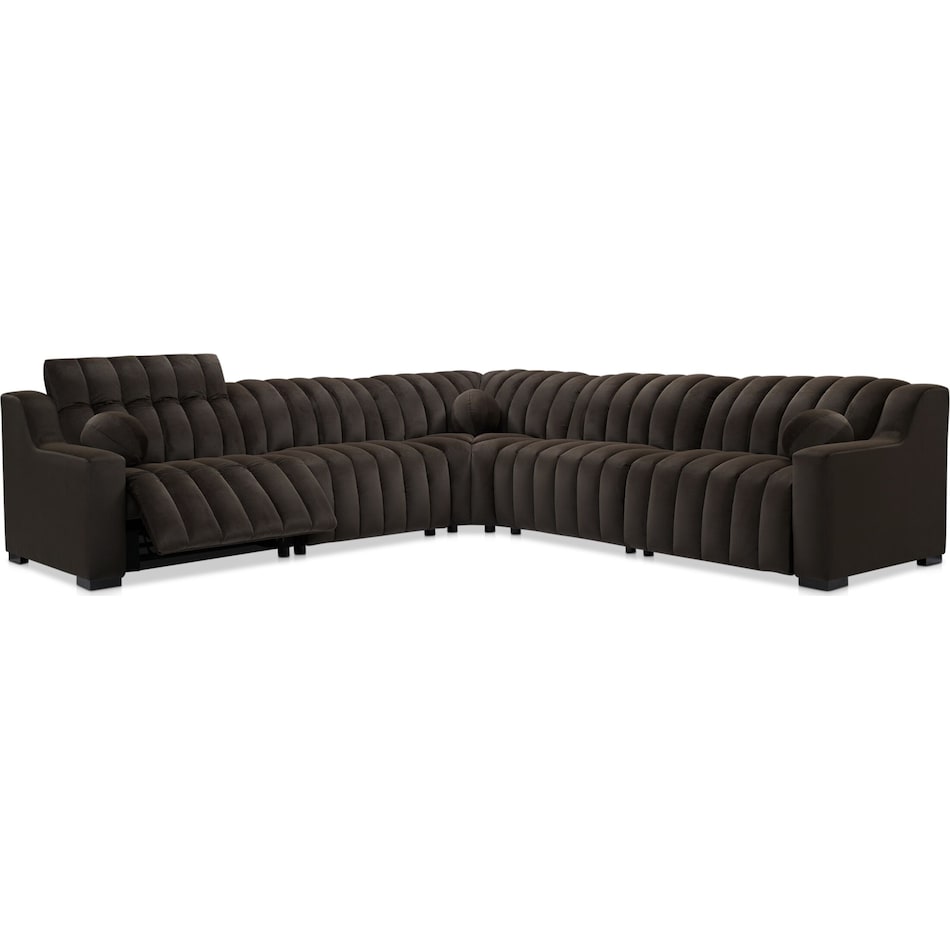 coco dark brown sectional   