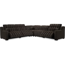 coco dark brown sectional   