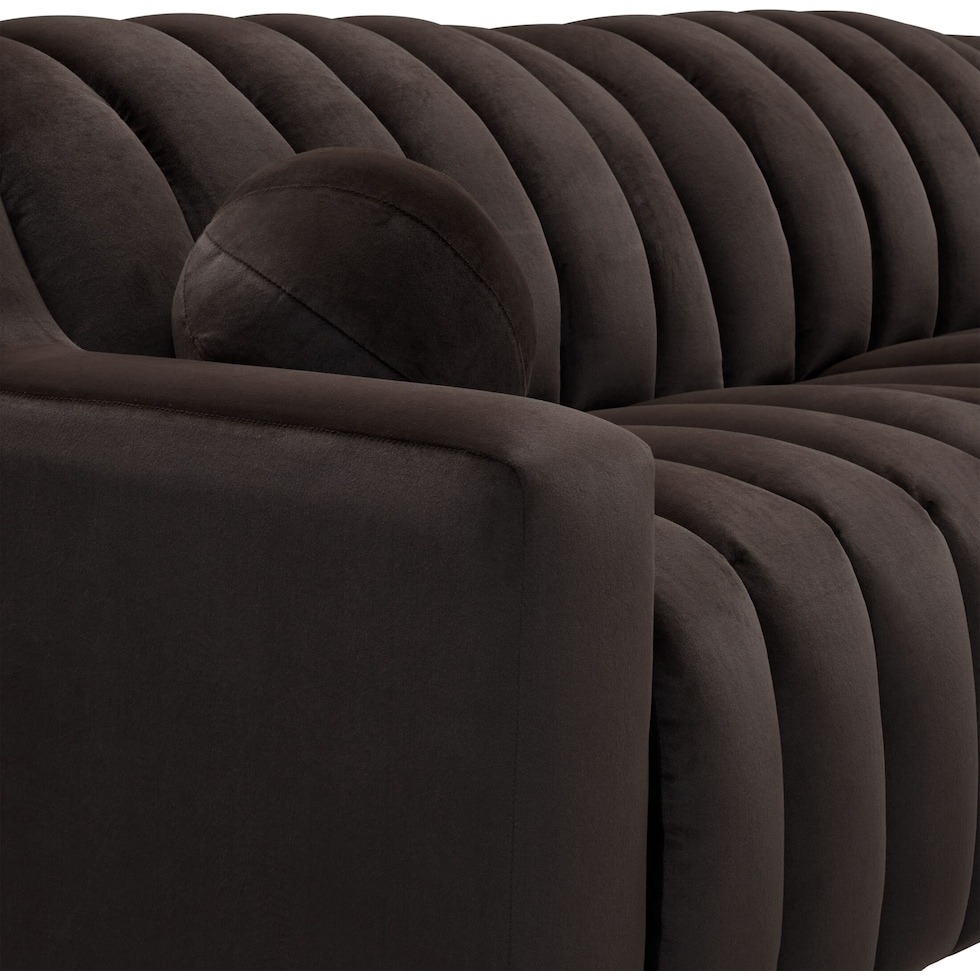 coco dark brown sofa   