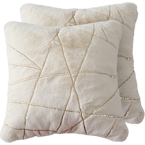 cole white gold  pc accent pillows   