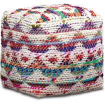 colfax multicolor pouf   