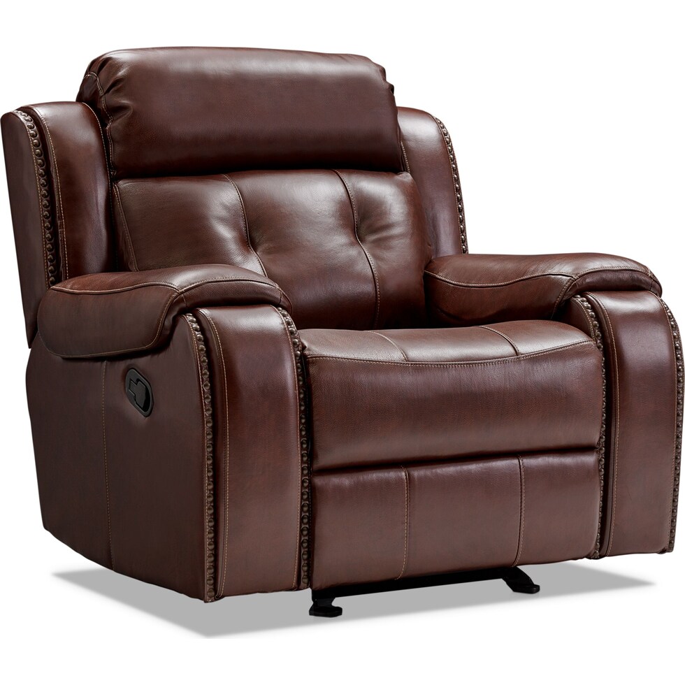 collier dark brown manual recliner   