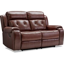 collier dark brown manual reclining loveseat   