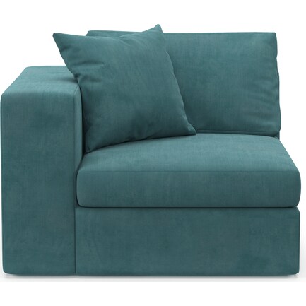 Collin Foam Comfort Left-Facing Chair - Bella Peacock