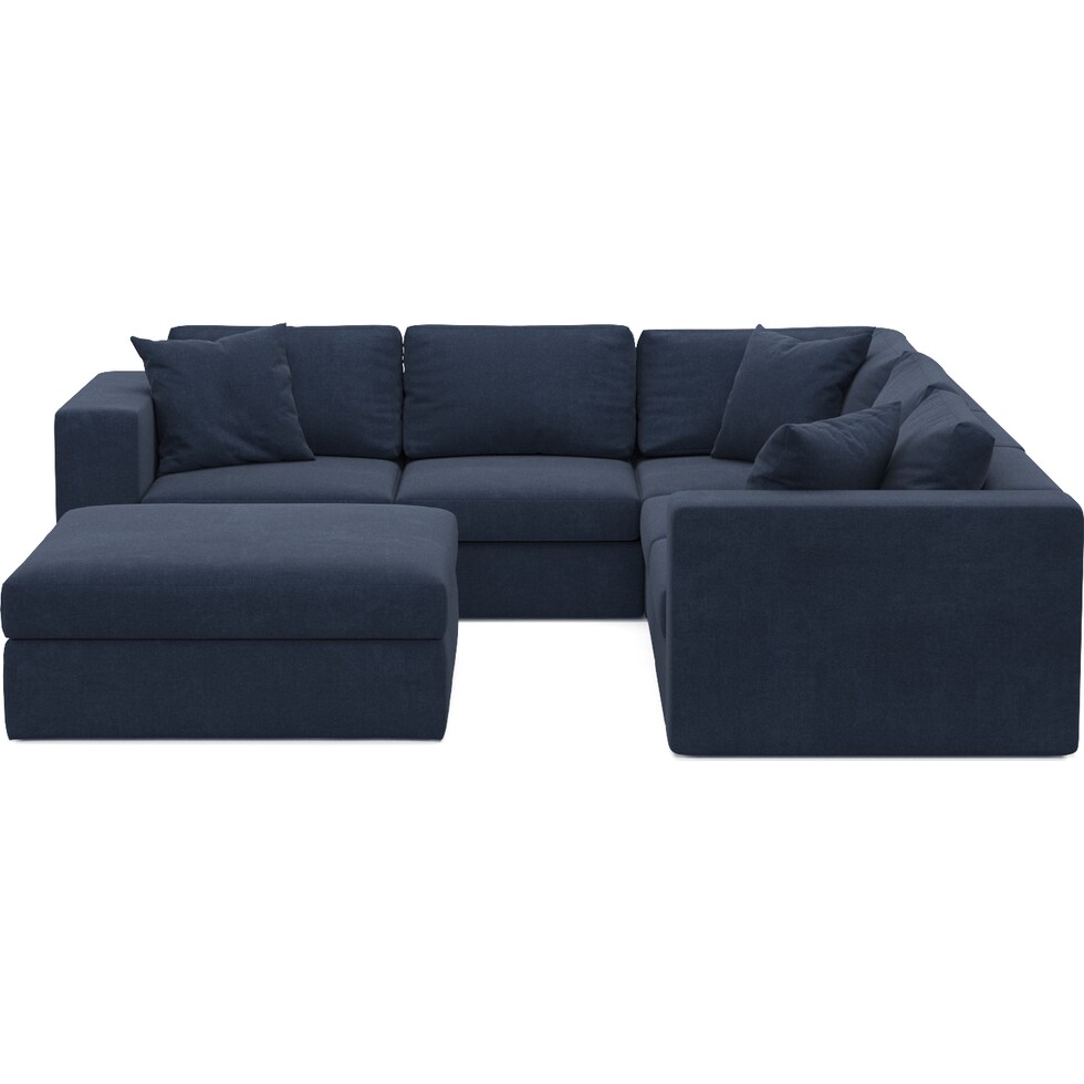 collin blue  pc sectional and ottoman   