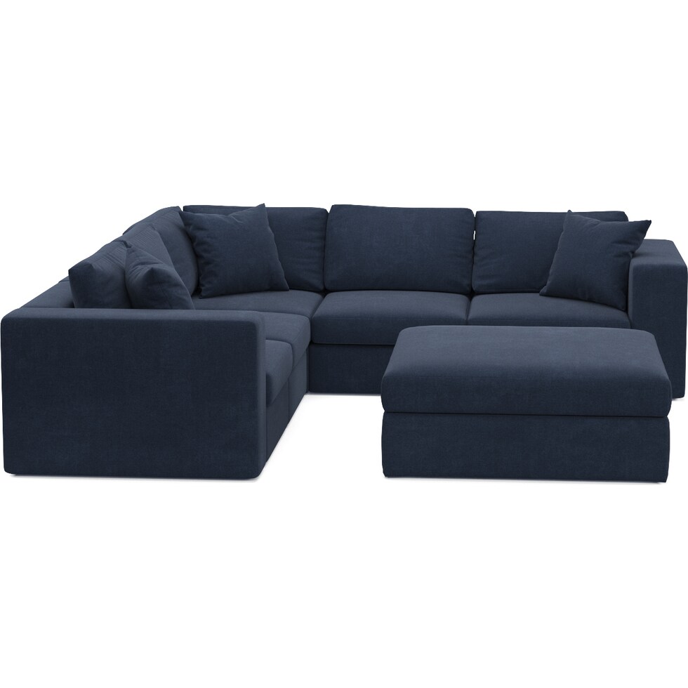 collin blue  pc sectional and ottoman   