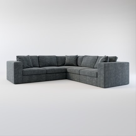 Collin Foam Comfort 5-Piece Sectional - Contessa Shadow