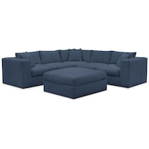 collin blue  pc sectional   