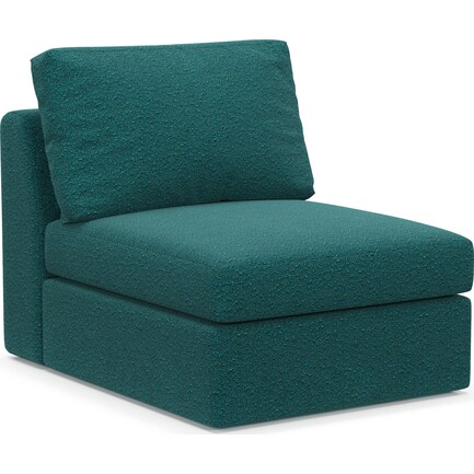 Collin Foam Comfort Armless Chair - Bloke Peacock