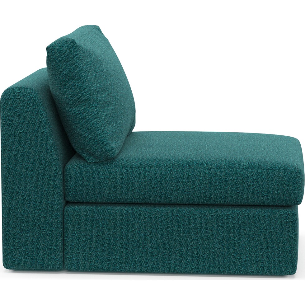 collin blue armless chair   