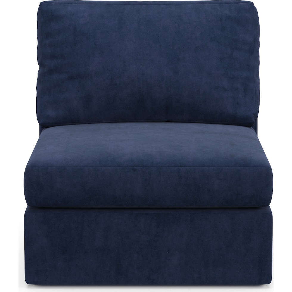 collin blue armless chair   