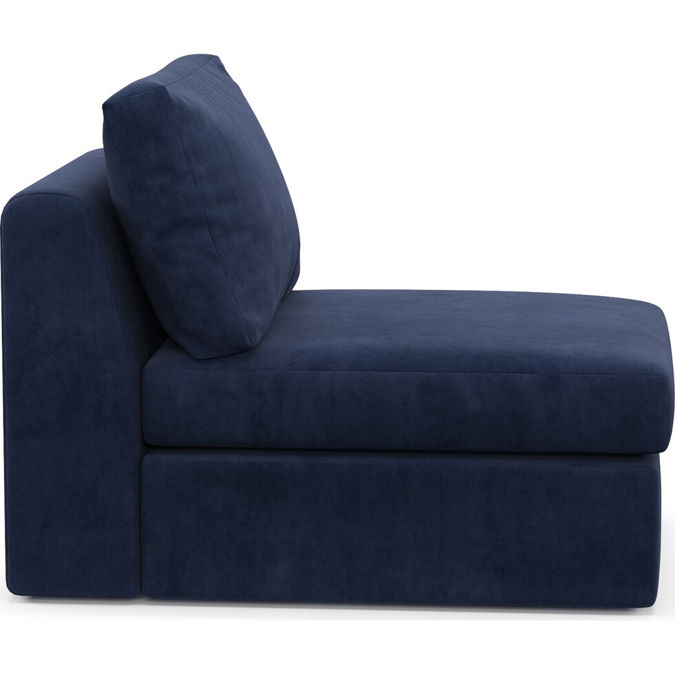 collin blue armless chair   