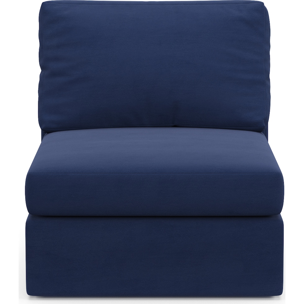 collin blue armless chair   