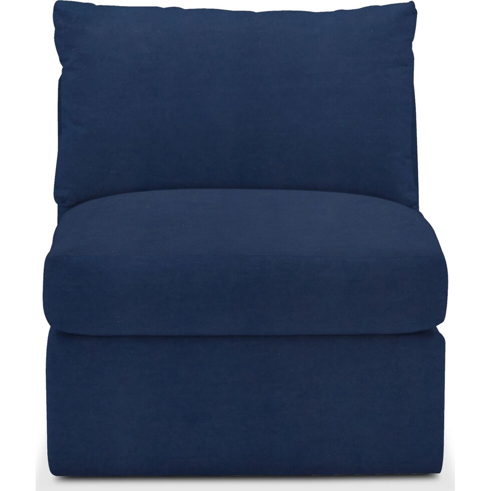 collin blue armless chair   