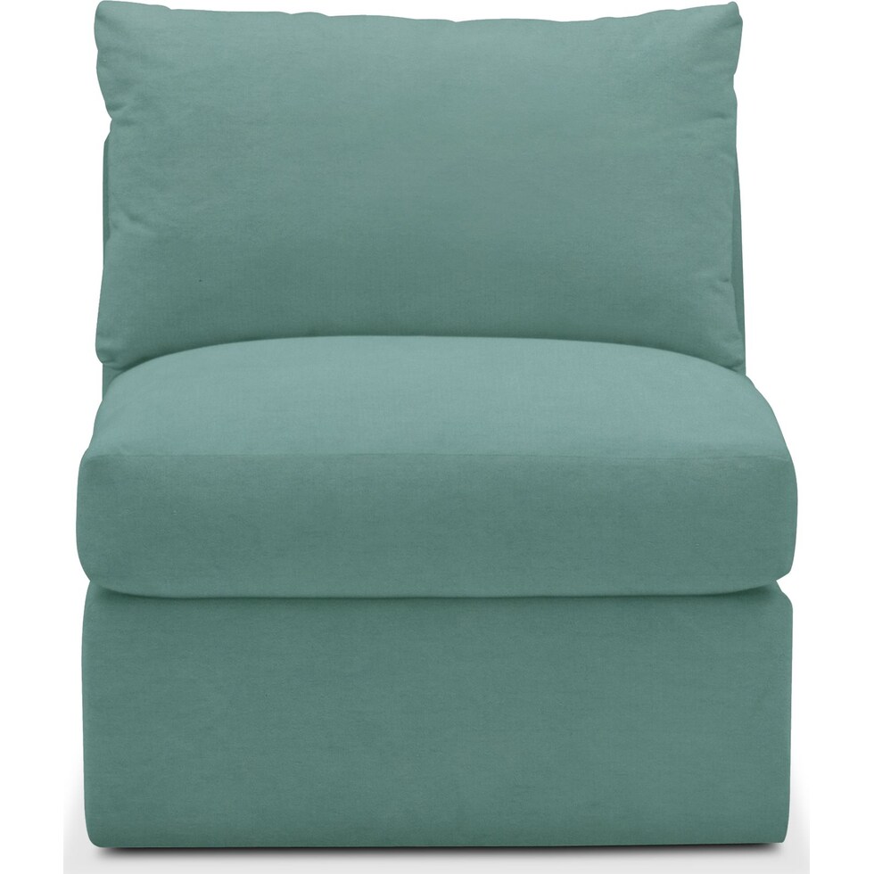 collin blue armless chair   