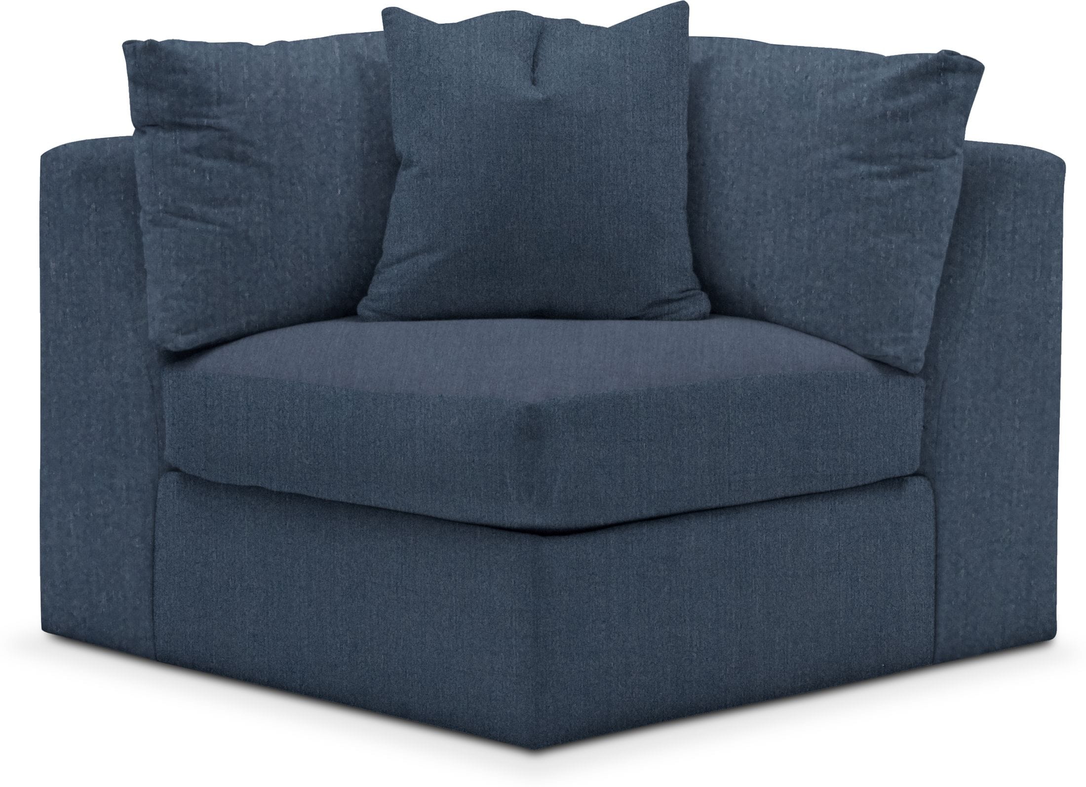 Collin Hybrid Comfort Performance Fabric Corner Chair Peyton Navy