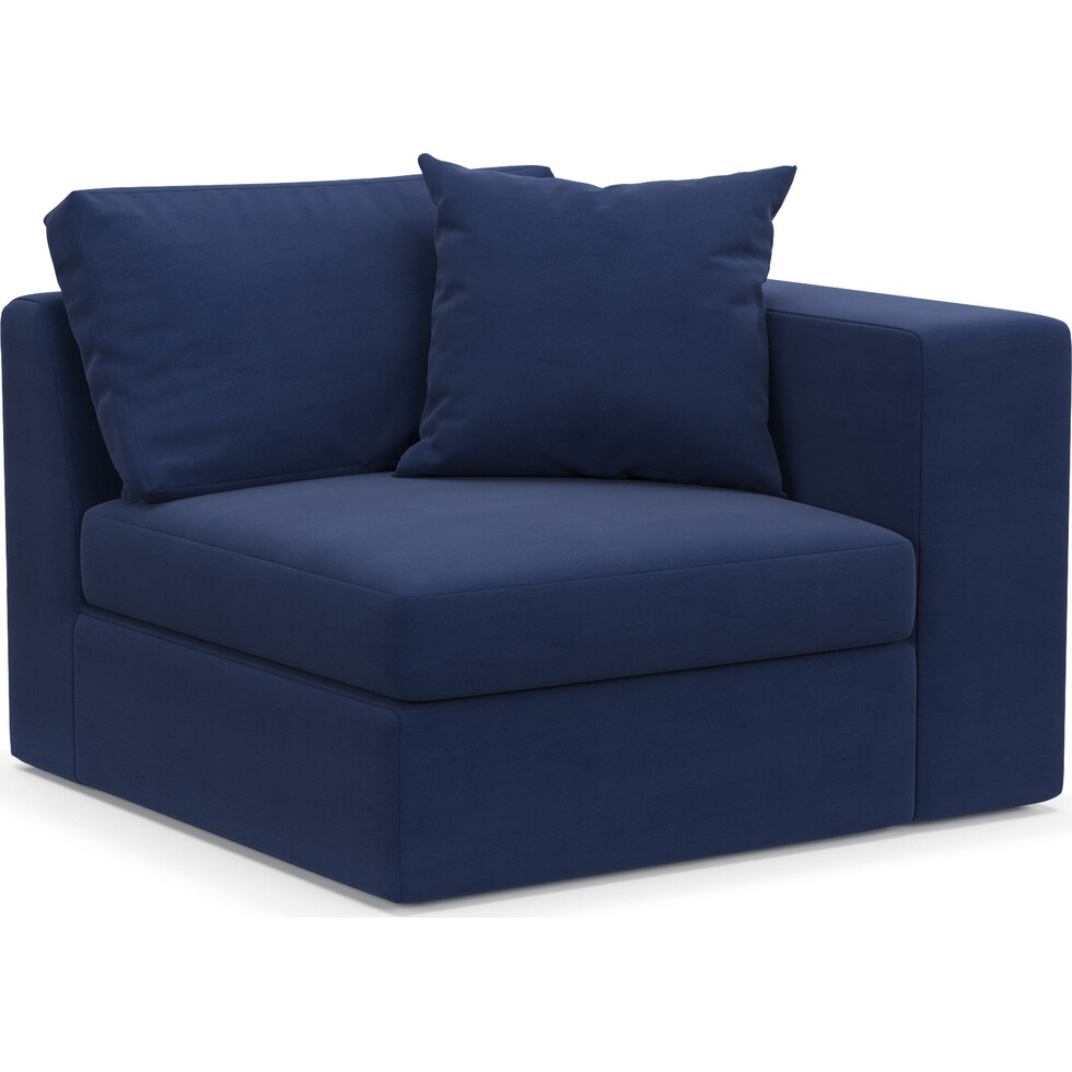 collin blue right arm facing chair   