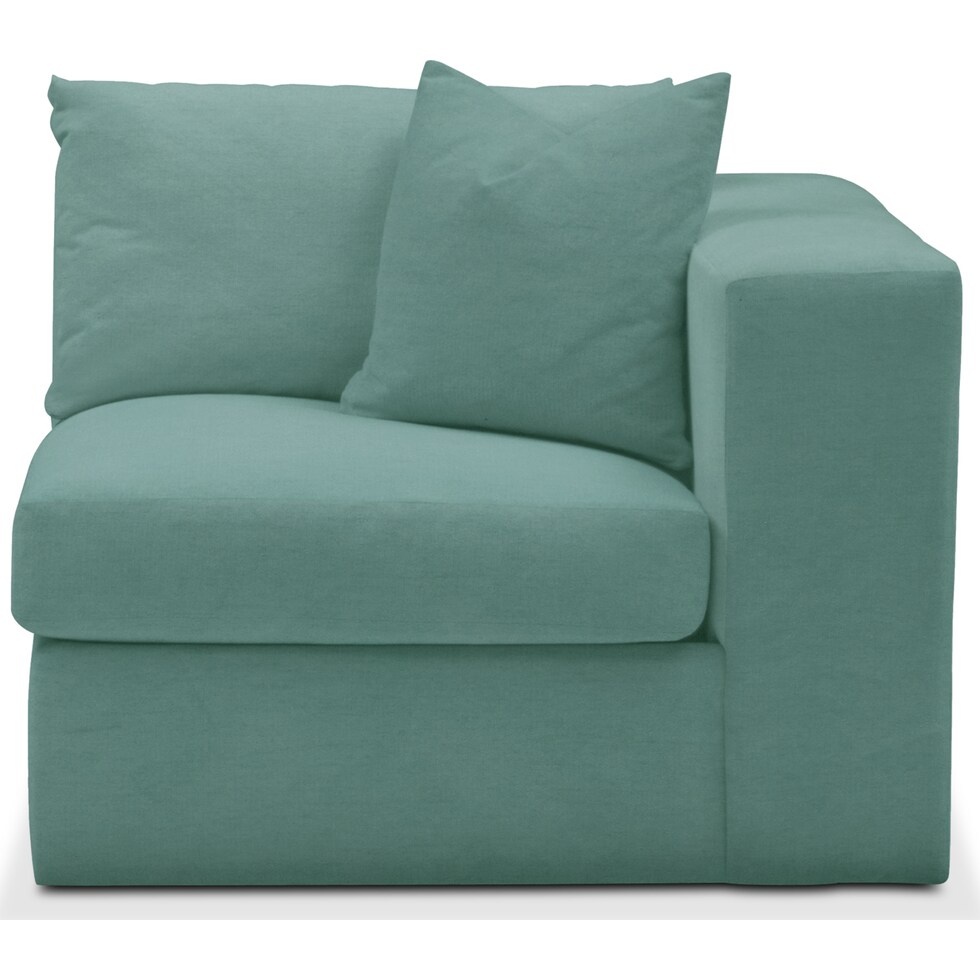 collin blue right arm facing chair   