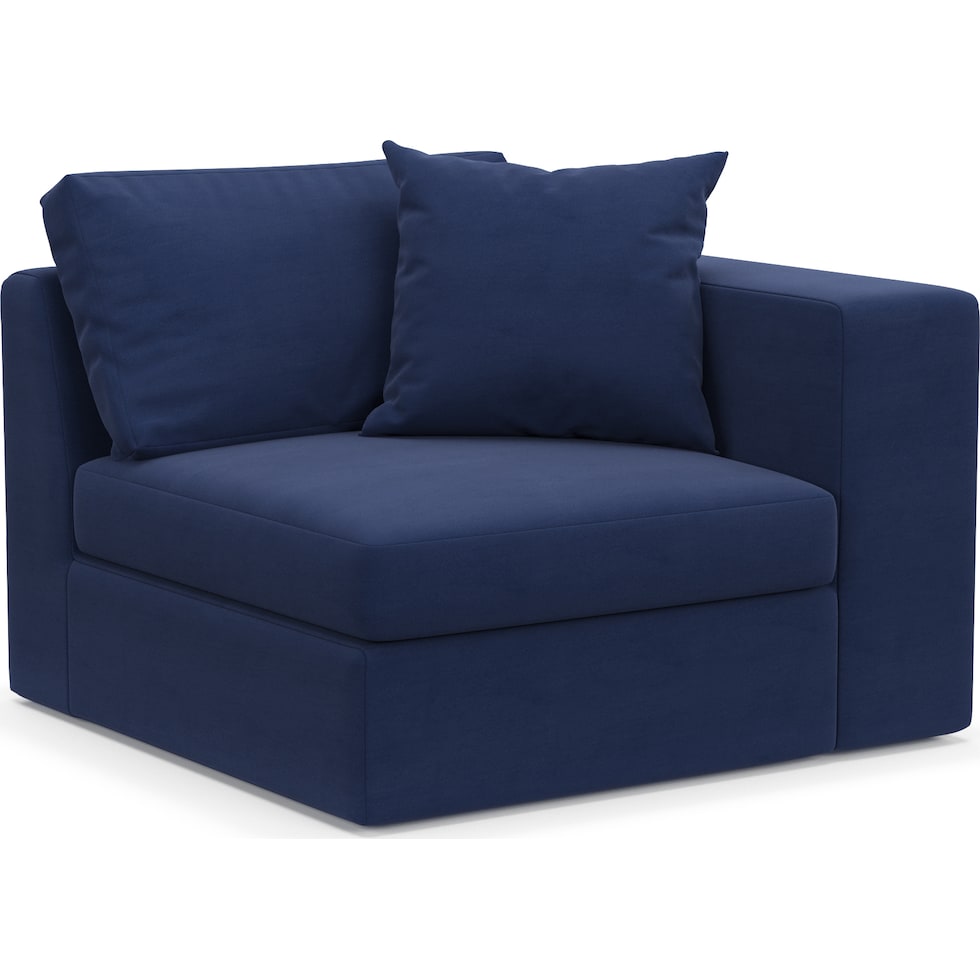 collin blue right arm facing chair   