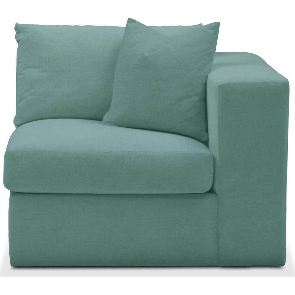 collin blue right arm facing chair   