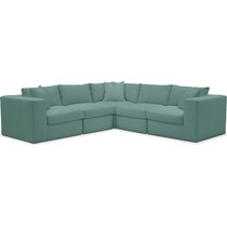 collin blue sectional   