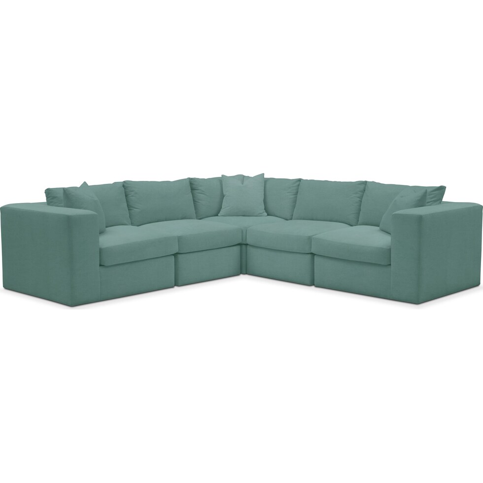 collin blue sectional   