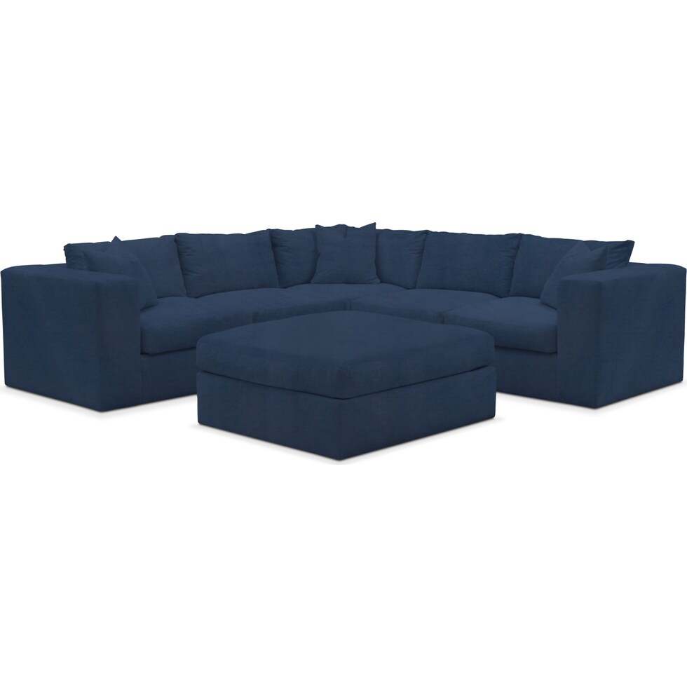collin blue sectional   