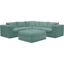 collin blue sectional   