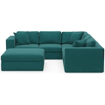 collin blue sectional   